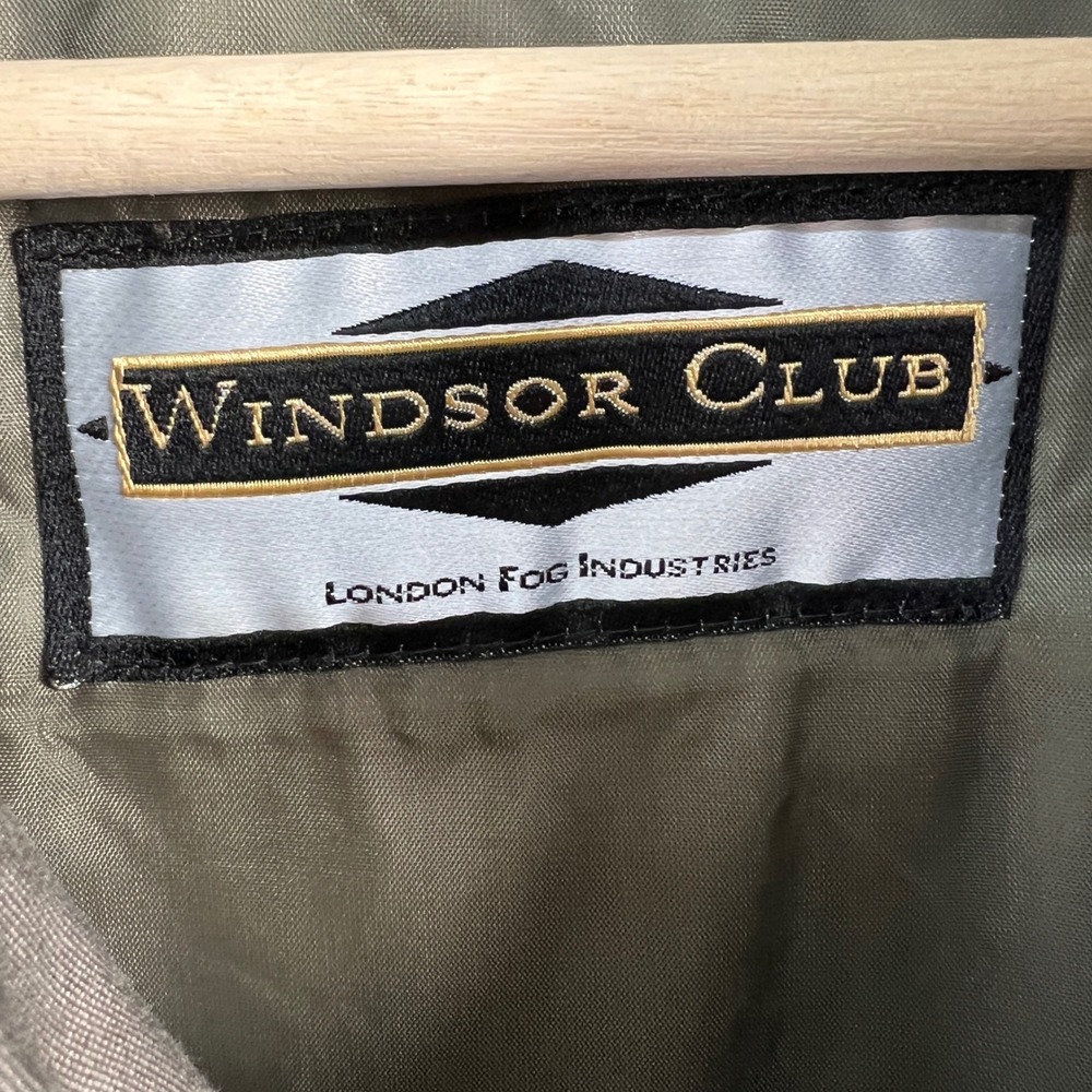 Windsor Club London Fog Mens Trench Coat 40 Long Taupe Double Breasted Belted - Picture 6 of 8